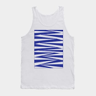 Geometric blue fan creative doodle art Tank Top